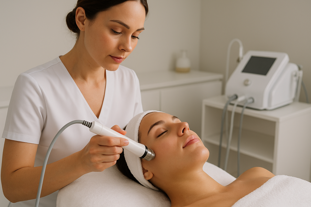 Tratamiento facial con aparatología